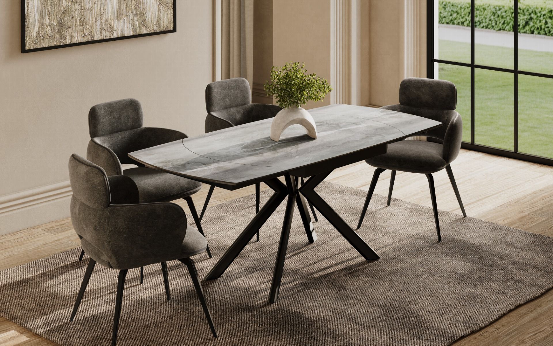 Novella extendable dining table