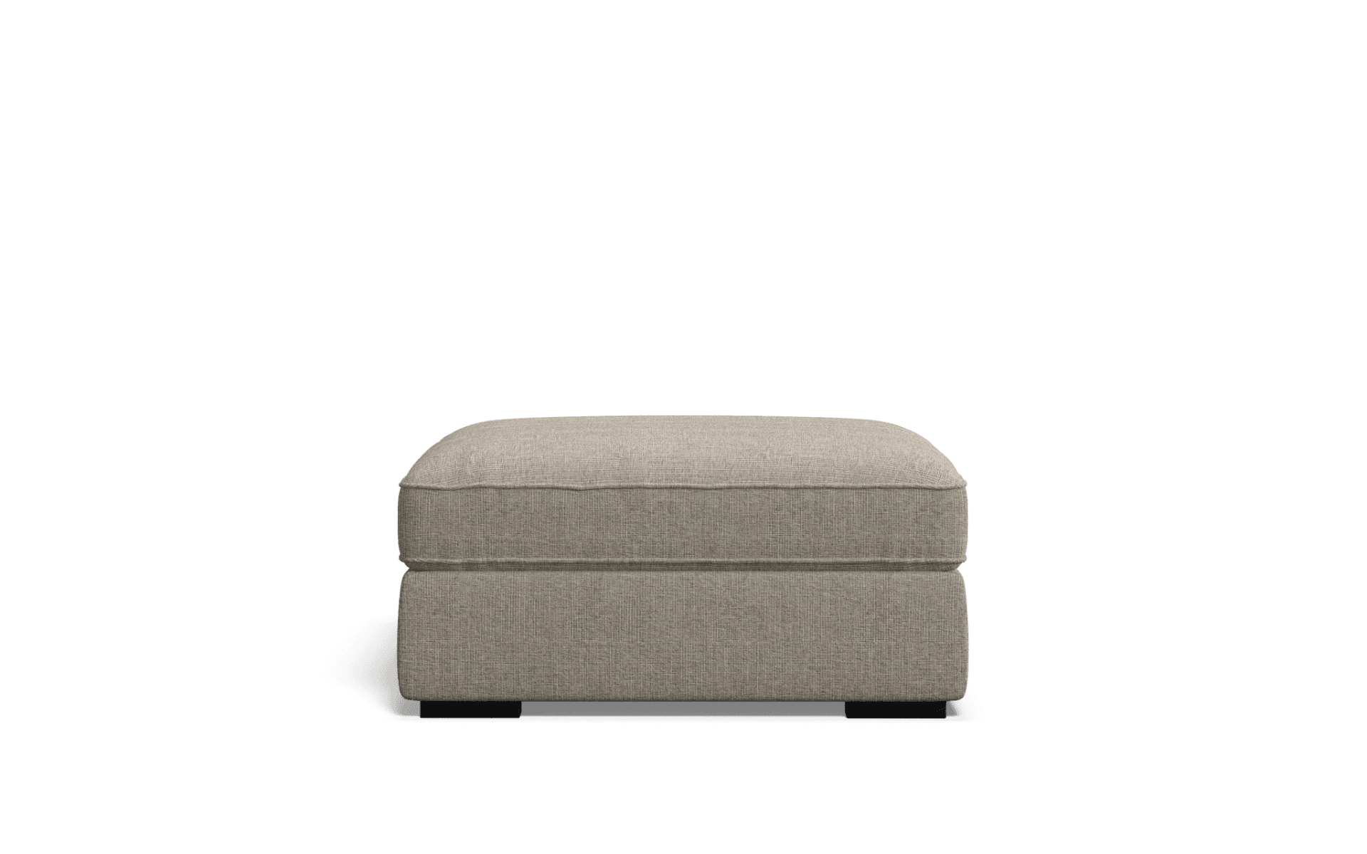 Edinburgh footstool in hopsack warm greige