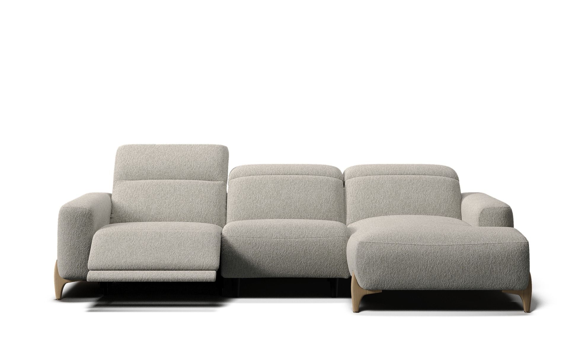 Oakden 3 seat electric recliner with electric headrest & chaise