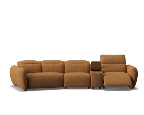 Jaeger 5 seat cuddler with zero-gravity electric recliner & headrest with console