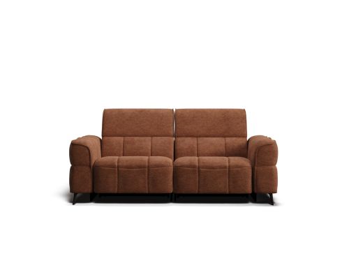Atmos 3 seat dual zero-gravity electric recliners with electric telescopic headrests in brown fabric