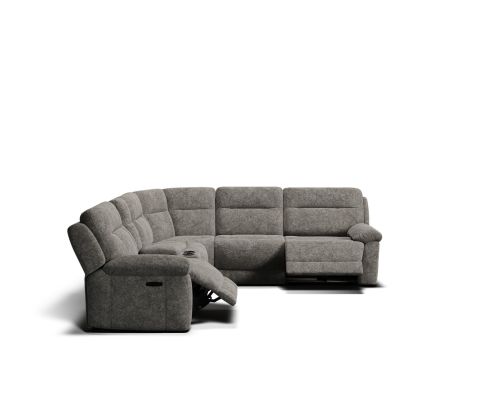 Elixir 8 seat corner modular with recliners & console