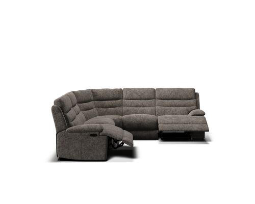 Mosey 6 seat corner modular with electric recliners