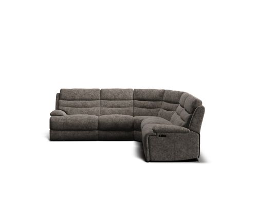 Mosey 6 seat corner modular with electric recliners