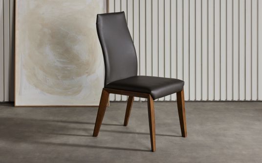 Erin Brown Leather Dining Chair