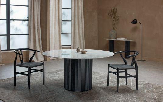 Flute Round Dining Table