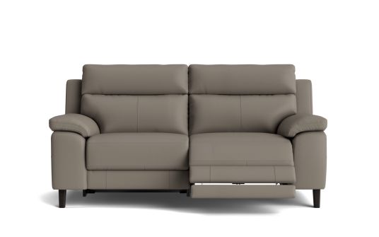 Memphis 3 seat dual electric recliner + electric headrest in leather