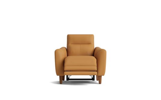 Brighton Recliner Chair in Performance Leather Yellow