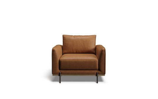 Shannon Leather Armchair In Tan