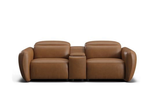 Zyler 3 seat dual zero-gravity electric recliners with electric headrests & console