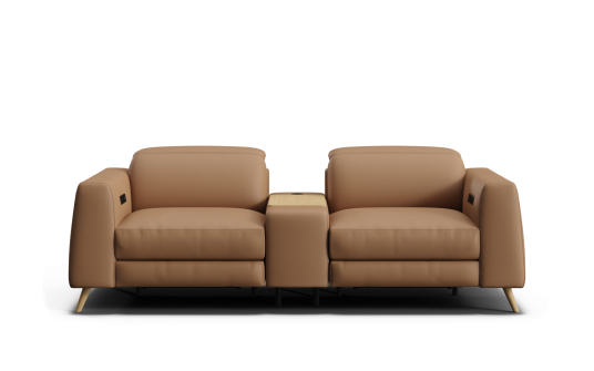 Huntah 2.5 seat dual zero-gravity electric recliners with electric headrests & console