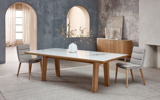 Montreale Dining Table - Oak with Ceramic Top