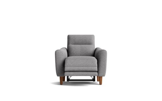 Elwood Electric Recliner in Grey Fabric