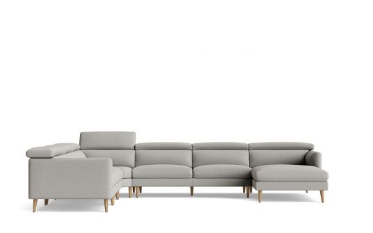 Nakeeta Fabric Modular Lounge with Chaise