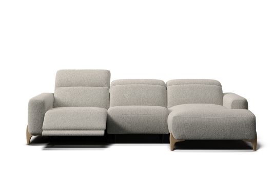 Oakden 3 seat electric recliner with electric headrest & chaise