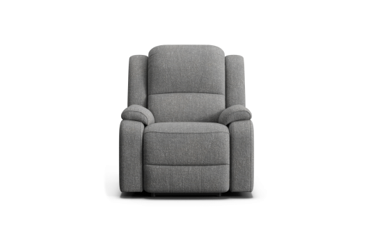 Maison electric recliner in serra fabric dove grey