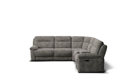 Elixir 6 seat corner modular with recliners & console
