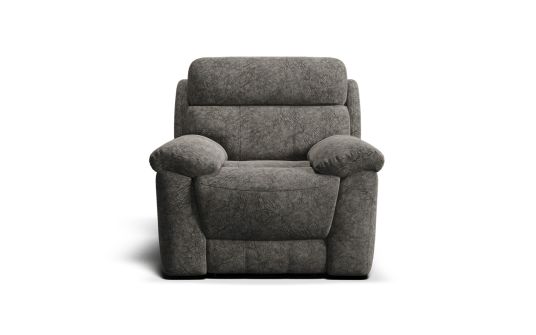 Elixir electric recliner with electric headrest in bonnie fabric grey