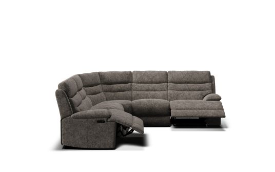 Mosey 6 seat corner modular with electric recliners