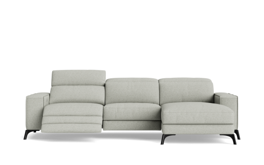 Luigi 2.5 seat electric recliner with adjustable headrests & chaise