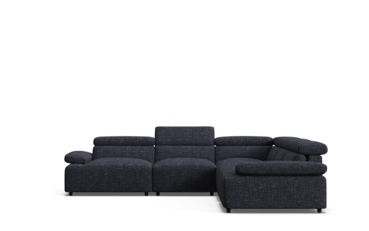 Valeria 7 seat corner modular with adjustable headrests
