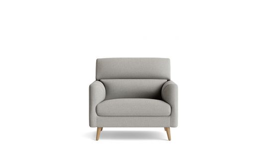 Nakeeta armchair with adjustable headrest