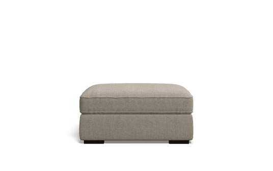 Edinburgh footstool in hopsack warm greige