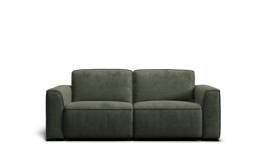 Avino 3 seat sofa bed in canna fabric forest green