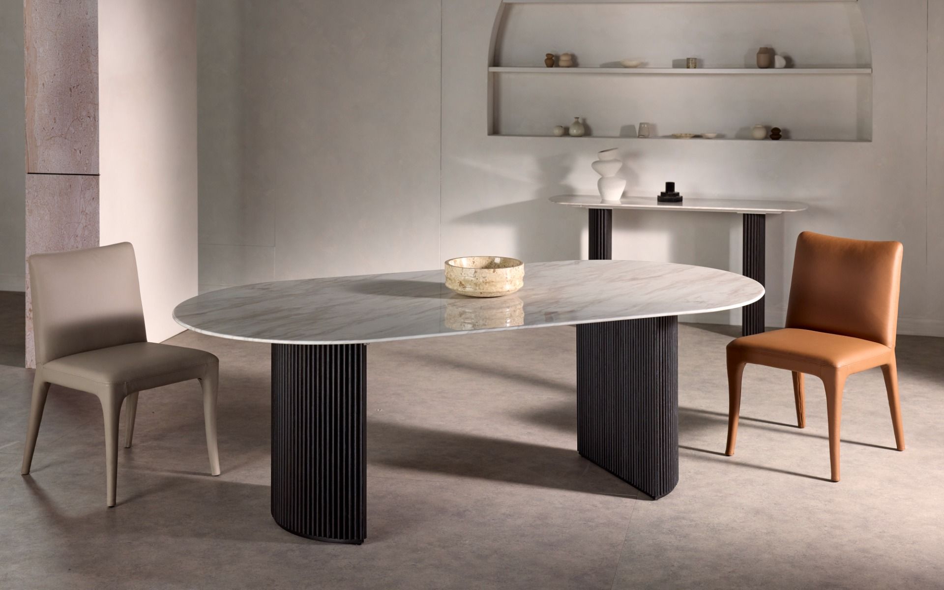 Flute Oval Dining Table 